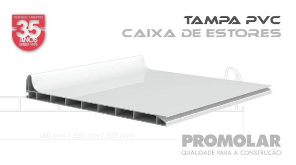 Tampa PVC p/ caixa de estores 